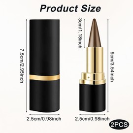 KHDULQ Pack of 2 Matte Quick-Drying Eyeliner, Eyeliner Pencil Waterproof, Eyeliner Stick Pencil for Everyday Make-Up, Long Lasting Eye Make-Up, for Long-Lasting Eye Shadow (Brown)