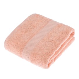 HOMESCAPES Peach Turkish Cotton Bath Towel Super Soft Thick & Absorbent 500 GSM Towel Heavy Weight for everyday Luxury