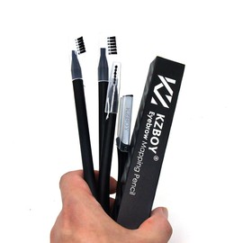 KZBOY Microblading Eyebrow Mapping Pencils with a Sharpener(Black)
