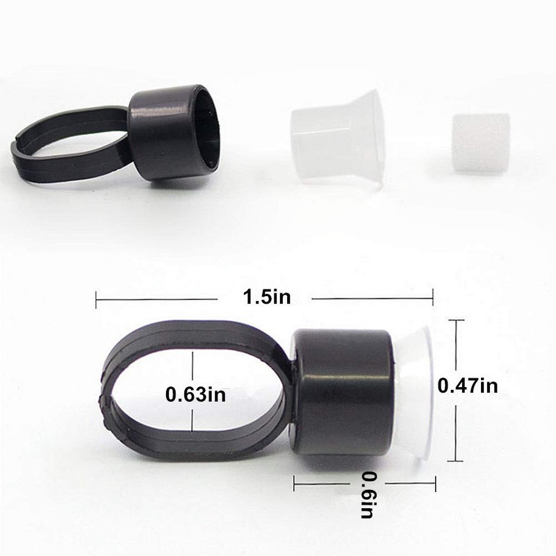 Tattoo Ink Ring Cups - Autdor 50Pcs Microblading Pigment Glue