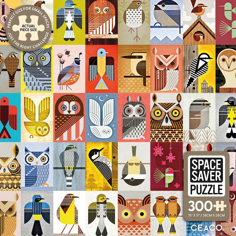 Ceaco – Bird Geometric - 300 Piece Jigsaw Space Saver