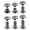 sourcing map 90 Sets Chicago Screw Rivets Metal Phillips Head