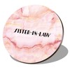 1 x Round Coaster - Name Sister-in-law Marble Stone Texture