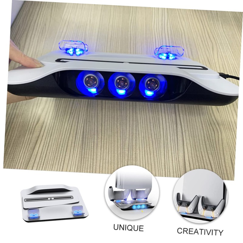 OSALADI Multi-Functional Cooling Stand Dual Charging Dock and Led Light