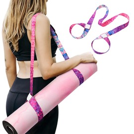 Yoga Mat Strap, Adjustable Multicolor Carrying Shoulder Strap for Yoga Mat, Non-Slip Portable Mat Holder, Fits All Yoga Mat Sizes, Lightweight for Fitness, Pilates & Stretching (Mat Not Included)