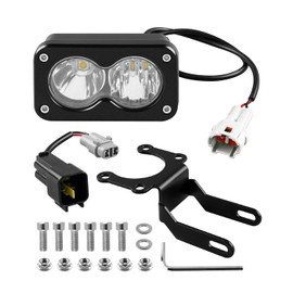 HKJWUN Motorcycle Headlight Kit Compatible with Talaria Sting R MX4 Sur-Ron Segway X260, White LED Motocross Headlamp Kit with Adapter Harness