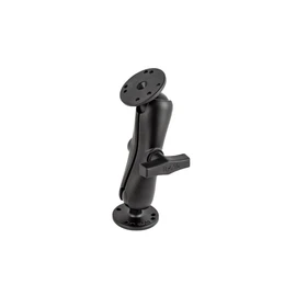 RAM MOUNTS RAM-101U 2 Round Base & Standard Arm Set AMPS Hole Pattern 1.5" Ball Black