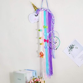 Beinou Hair Clip Holder, Unicorn Rainbow Yarn, Tassels, Hair Bows, Storage, Shy Unicorn Face, Headband Organiser, Unicorn, Theme Party Decorations