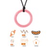Chewigem Realm Ring Pink Sparkle Strong, Discreet, Chewable Necklace &