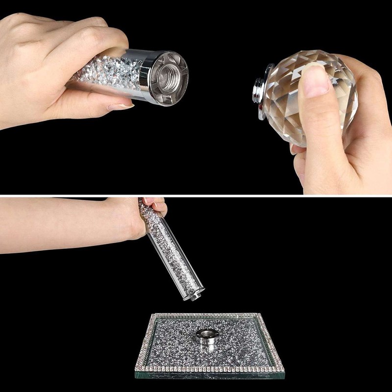 EagleWiz Crushed Diamond Silver Crystal Diamante Filled Kitchen Accessories Roll