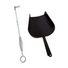 KAMaster Ash Removal Tool and Ash Pan for Big Green Egg,Stainless Steel Big Green Egg Accessories Ash Tool Poker for BGE Primo and Other Charcoal Kamado Stove(at+AP)