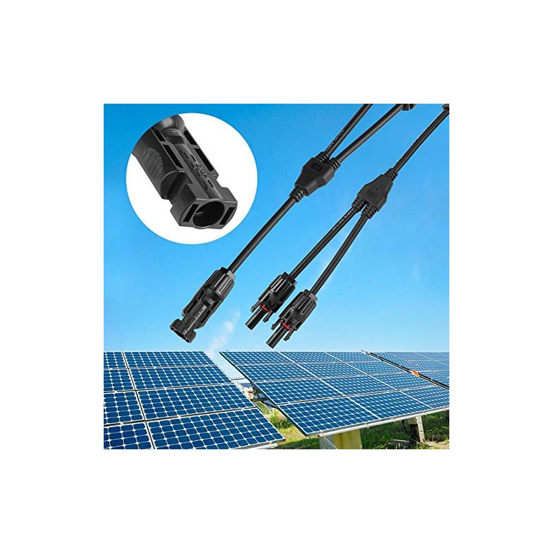 Conector Y MC4 para Panel Solar, Cable de Extensión Paralelo