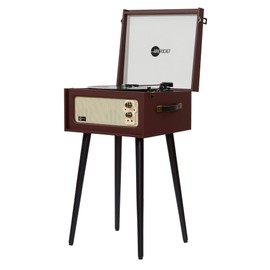 Arkrocket 3-Speed Bluetooth Record Player Retro Turntable with Built-in Speakers and Removable Legs [ Limited Edition ] (Brown)