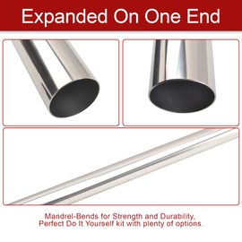 TBAPFS Polished T304 Stainless Steel 4'' Inch Straight DIY Custom Mandrel Exhaust Pipe Tube Pipe Intercooler Pipe,Universal Fitment,48 Inch/4FT Length, 4'' OD Mandrel Straight Pipe-1PC
