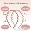 GeorgeX 2 Piezas Diadema Ondulada, Diademas Zigzag para Mujeres y