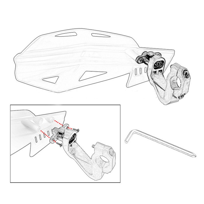 Motorcycle Hand Guard 7/8in 22mm ABS Fall Resistant Protector Universal