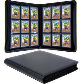 KUOOKING Toploader Binder - Holds 288+ Top Loaders for Cards, 9 Pocket Top Loader Binders with Sleeves for 3" x 4" Rigid Card Holders for Baseball, Football and other Sports Cards(Black)