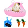 Hamiledyi Guinea Pig Potty Trainer Corner, Small Animals Triangle Plastic