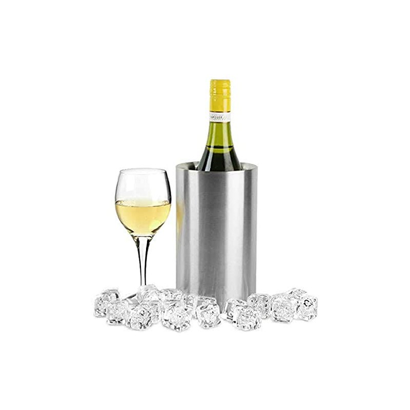 bar@drinkstuff Stainless Steel Double Walled Wine Cooler 1.6ltr Wine Chiller,