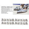 4Pcs Crystal Shoe Buckle 4.3in Long 1.3in Wide Sparkling Easy