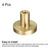 sourcing map Decorative Wall Hooks, 4Pcs - Solid Brass Entryway