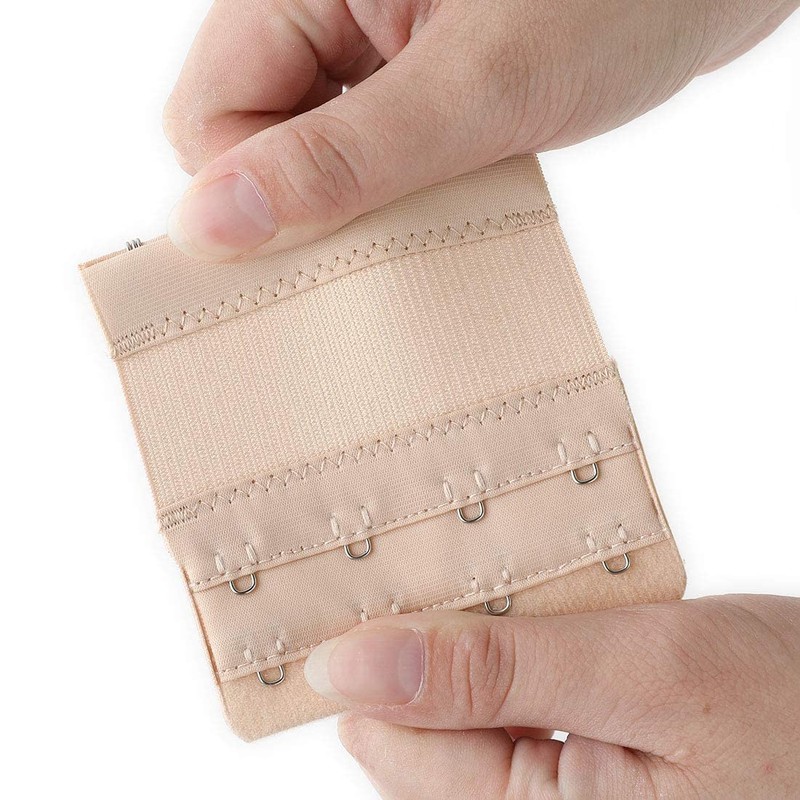 INF Bra Extender, 3 Pieces, Bra Extender, 2 Rows, Beige/Black/White,