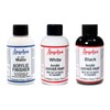 Angelus Kit de Pinturas Acrílicas para Cuero, Negro y Blanco,