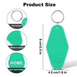 30 Pcs Large Vintage Motel Keychains 15 Colors Retro Hotel Keychain Blanks Heat Transfer Ornaments for Sublimation Vinyl DIY Crafting Keychain Luggage Tag Label Making Xmas Tree Hanging