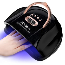 MainPi UV LED Lampe für Gelnägel,Professionelle 256W Nageltrockner mit 4 Timer und Smart Sensor,57LEDs UV Nagellampe für Nägel,Schnell Trocknender,LCD-Display,Geeignet für Finger/Zehennagel Gel