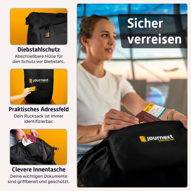Journext 2-in-1 Backpack Protective Cover & Rain Cover/Flight Cover Backpack/Protective