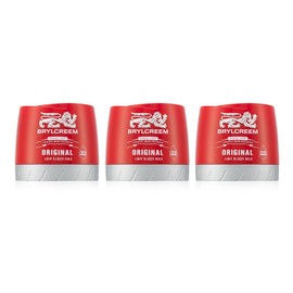 Brylcreem Original Light Gloss Hold Men's Hair Styling Cream, Red, 150 ml, Pack of 3