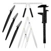 Kit De Regla Microblading Diseño Compas Cejas Perfectas 6pcs