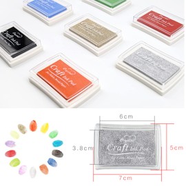 Craft Ink Pad Stamps Partner Finger Ink Pads for Kids Washable Inks,15 Color DIY for Rubber Stamps, Paper, Scrapbooking, Wood Fabric, Best Gift for Kids