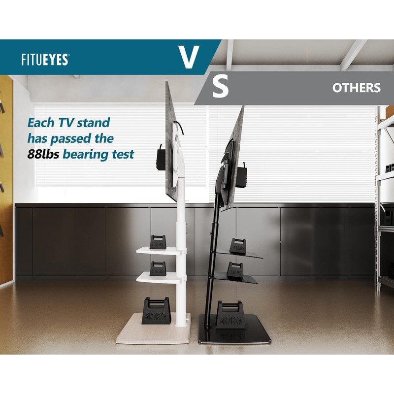 FITUEYES Floor TV Stand for 32 39 40 43 49