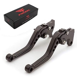 FXCNC Racing CNC aluminio corto freno ajustable embrague palancas para Ducati HYPERMOTARD 821 SP 2013-2015 HYPERMOTARD 939 SP 2016-2017 Scrambler Cafe Racer 2017, Black Lever with Black Adjuster, KTM 390 Duke/RC390 13-18,RC125/125 Duke 14-18