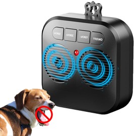 GAIGISFUR Dog Bark Deterrent Device，Anti Barking Device for Dogs，ultrasonic bark Stopper，Three Modes can be Switched Freely, Rechargeable. Prohibit Dogs from Barking indiscriminately.（Black）