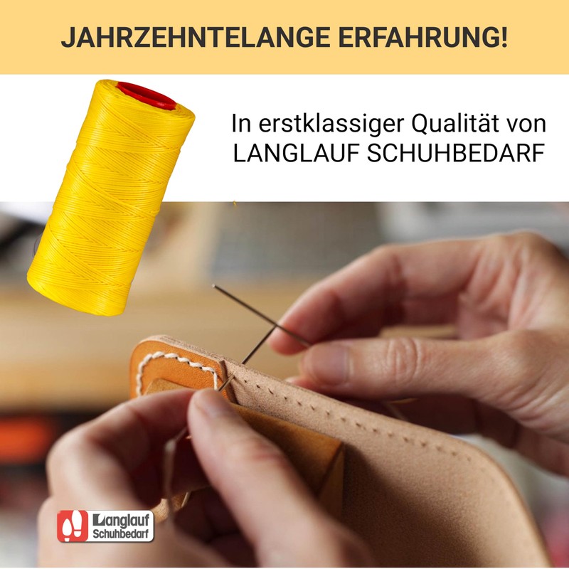 Premium Waxed Leather Thread (250 Metres) - Extra Strong &