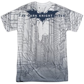 Dark Knight Rises Concept Justice Front Back Print 100% Polyester Adult Costume T Shirt for Men & Women, 4X-Large Multicolor