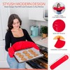 Red Oven Gloves Double Protection by Kiyotsu: Sophisticated Heat Defense