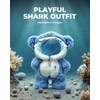 17cm Doll Clothes, Plush Shark Outfit and Clothes Accessories for