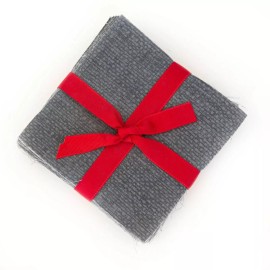 My Quilt Shop 100 Piece Crosshatch Steel Gray  pre cut charm pack 5" squares quilt fabric