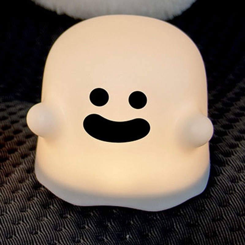 Cute Ghost Night Light Stepless Dimming USB Rechargeable Mini Kids
