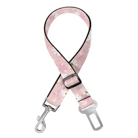 DDFS Dog Car Harness,Cute Pink Daisy Seat Belt Harness Different Pattern Dog Car Harnesses Dog Seat Belt for car Pink Daisy