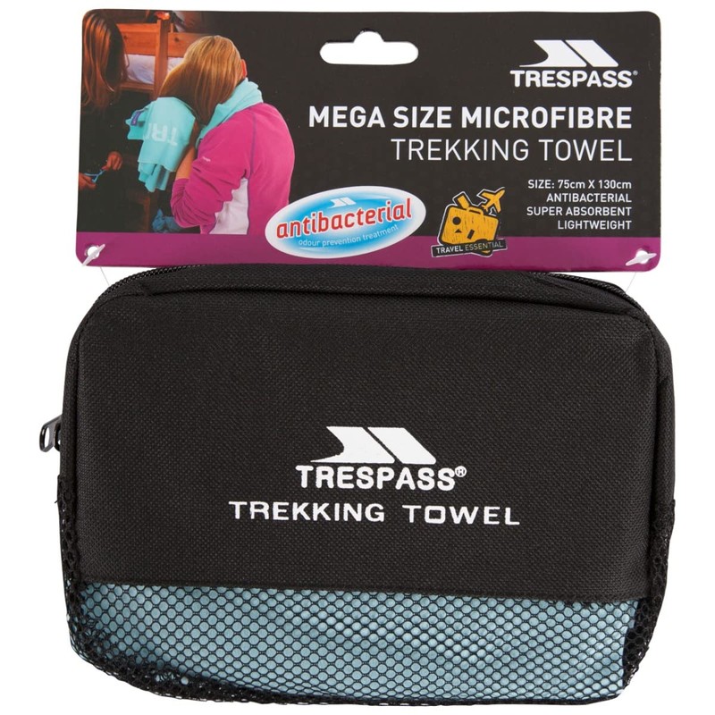 Trespass Men's Soggy Antibacterial Towel, Pool Blue, 75 x 130