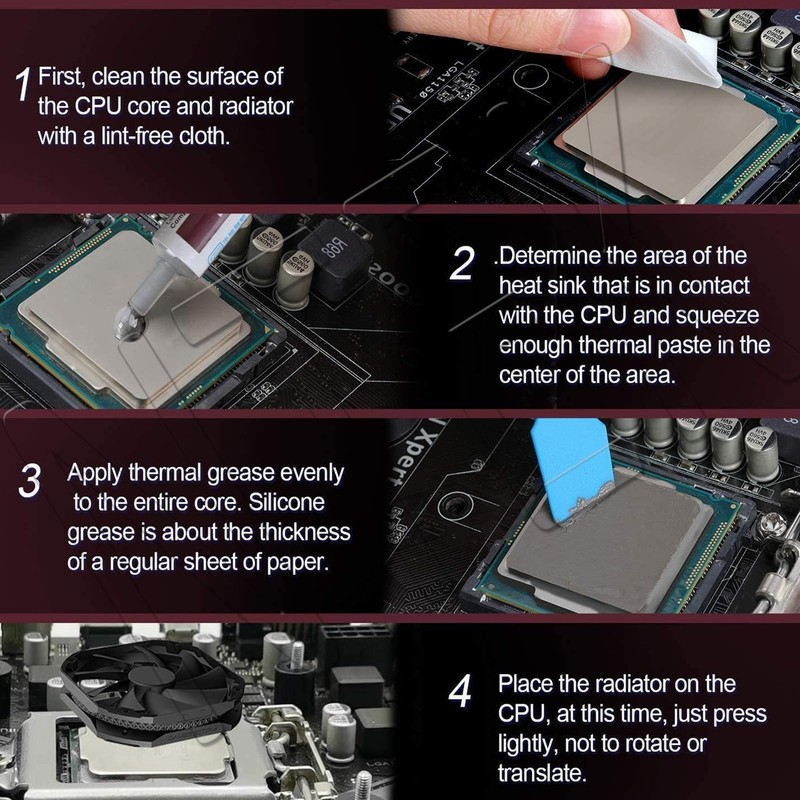 NTEK 2PCS Heat Sink Thermal Paste, Carbon Based High Performance