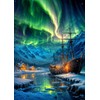GLXPOG Aurora Borealis 5D Diamond Painting Picture Set, Snowy Mountains