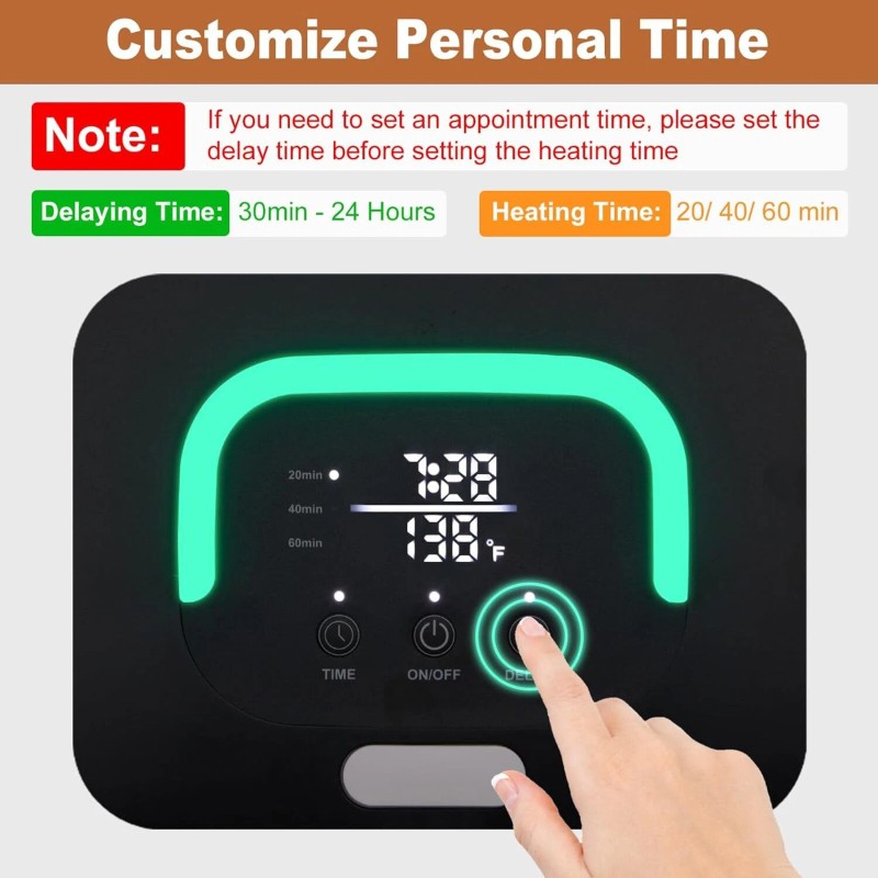 unbranded Towel Warmer Bucket, Large Towel Heater with Adjustable Timer,