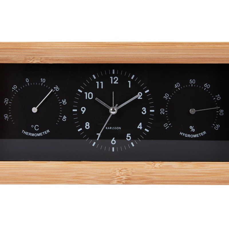 Karlsson Neat Rectangle Alarm Clock – Black – 26 x