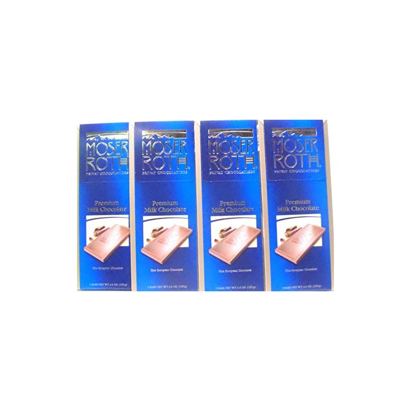 Moser Roth Fine Premium Milk Chocolate (Pack of 4)