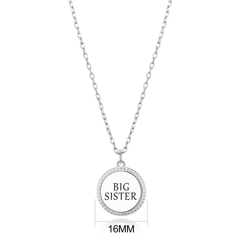 Philip Jones Silver Plated Filigree Disc Big Sister Necklace